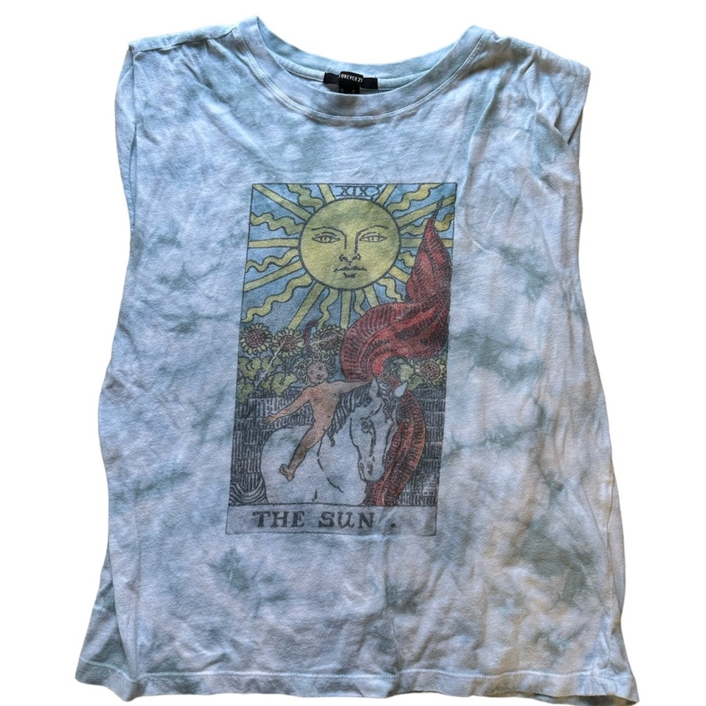 Forever 21 The Sun tarot card muscle tank